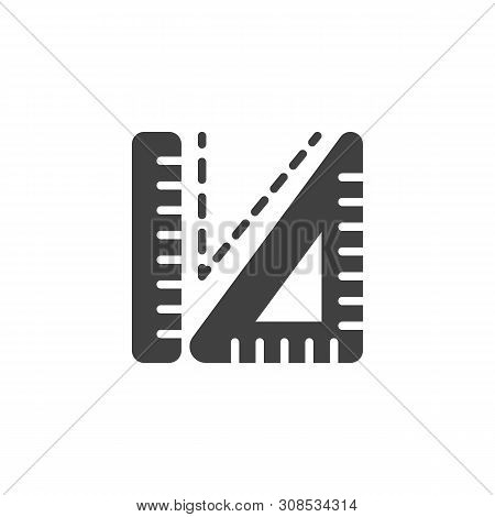 Sewing Rullers Vector Icon. Filled Flat Sign For Mobile Concept And Web Design. Tailor Measurement T