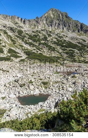 Amazing Summer Landscape Of Samodivski Lakes Near Dzhangal Peak, Pirin Mountain, Bulgaria