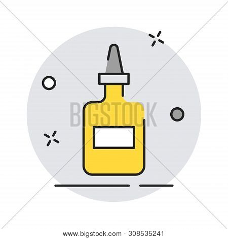 Bottle School Glue Icon. Modern Flat Design Style. Vector Simple Illustration Icon For Web Site Page