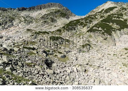 Summer Landscape With Left Kralev Dvor Pass, Pirin Mountain, Bulgaria