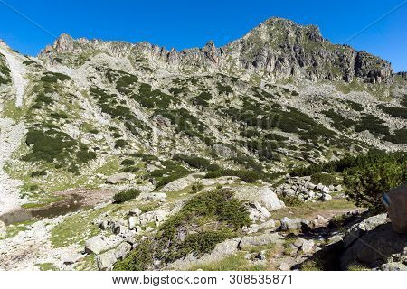 Amazing Summer Landscape Of Samodivski Lakes Near Dzhangal Peak, Pirin Mountain, Bulgaria