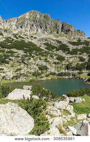 Amazing Summer Landscape Of Samodivski Lakes Near Dzhangal Peak, Pirin Mountain, Bulgaria
