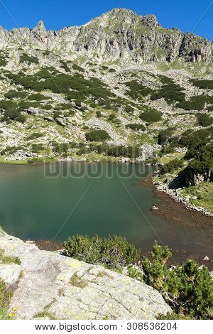 Amazing Summer Landscape Of Samodivski Lakes Near Dzhangal Peak, Pirin Mountain, Bulgaria
