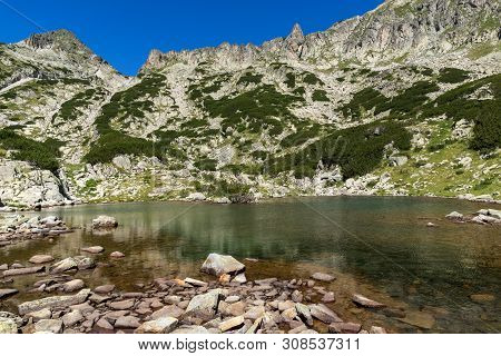 Amazing Summer Landscape Of Samodivski Lakes Near Dzhangal Peak, Pirin Mountain, Bulgaria
