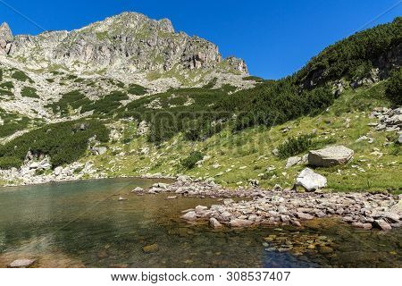 Amazing Summer Landscape Of Samodivski Lakes Near Dzhangal Peak, Pirin Mountain, Bulgaria