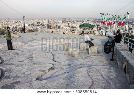 Mashhad, Iran - February 23: People At A Viewpoint In Mashhad, Iran On February 23, 2013. This Place