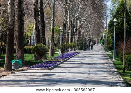 Isfahan, Iran - March 8: People Enjoy A Sunny Day In A Park In Isfahan, Iran On March 8, 2013.  Isfa