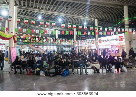 Tehran - March 9: Unidentified People In Southern Bus Terminal On March 9, 2013 In Tehran, Iran. Teh
