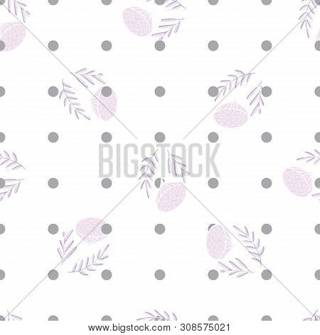 Color Lotus Flower Hand Drawn, Floral Seamless Pattern, Simple Vector Illustration