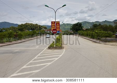 Dien Bien Phu, Vietnam - August 13: Local Highway On August 13, 2012 In Dien Bien Phu, Vietnam. Dbp 