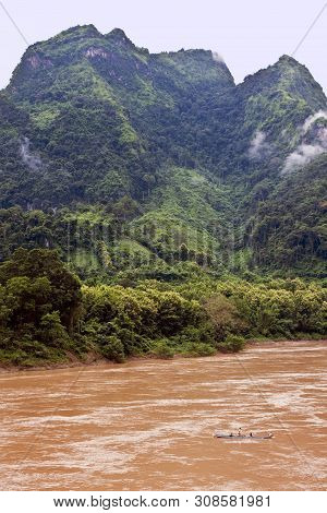 Nam Ou River Near Nong Khiaw Village, Northern Laos