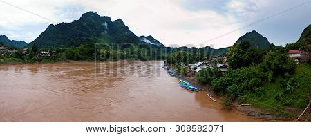 Nature Around Nong Khiaw Village And Nam Ou River In Laos