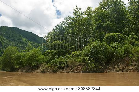 View From A Boat On Nam Ou River, Northern Laos