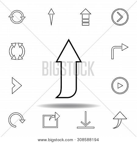 Up Arrow Icon. Thin Line Icon For Website Design And Development, App Development. Premium Icon On W