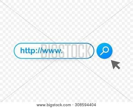 Set Search Bar Vector Element Design, Set Of Search Boxes Ui Template Isolated On Blue Background. V