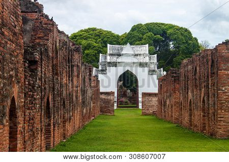Gate In Phra Narai Ratchaniwet Roal Palace Complex, Lopburi, Thailand