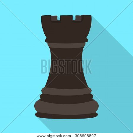 Vector Illustration Of Rook And Black Logo. Set Of Rook And Tower Stock Vector Illustration.