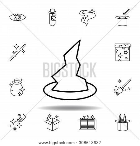 Magic Hat Outline Icon. Elements Of Magic Illustration Line Icon. Signs, Symbols Can Be Used For Web
