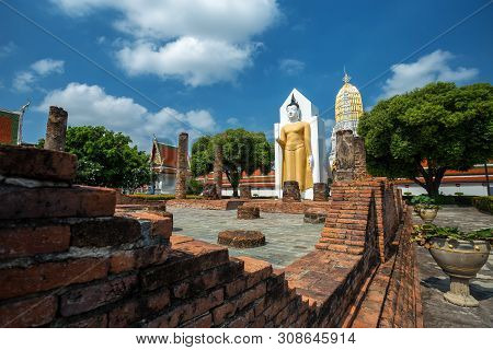 Buddha Statue At Wat Phra Si Rattana Mahathat Also Colloquially Referred To As Wat Yai Is A Buddhist