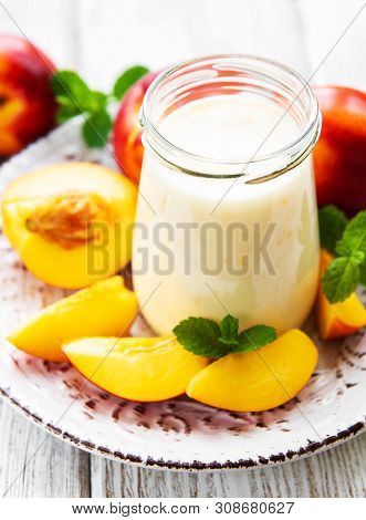 Yogurt With Fresh Nectarines