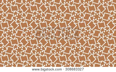 Pattern With Polygonal Geometric Elements. Vector Seamless Illustration. Template For Wallpaper, Int