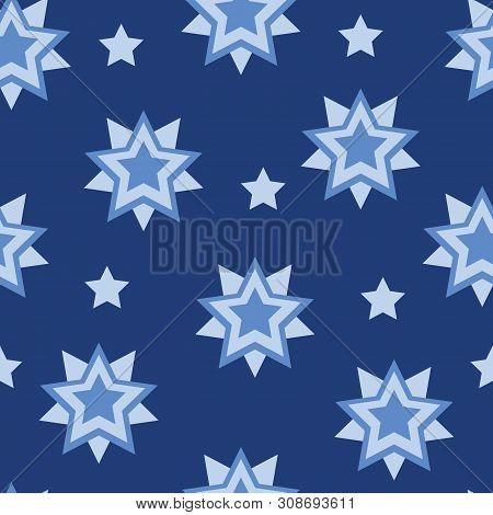 Vector Star Shape Geometrical Seamless Pattern Background