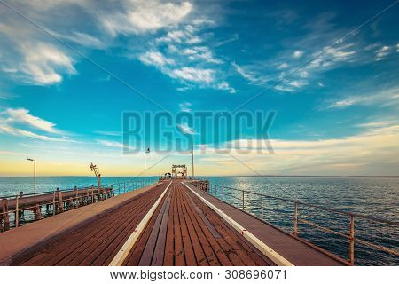 Kingscote Jetty Viewed From Beach, Kangaroo Island, South Australia