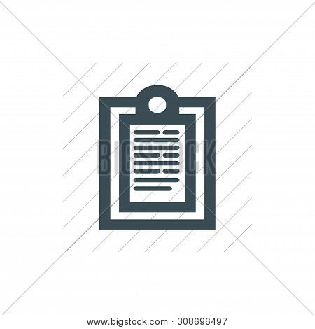 Black Document, Certificate Icon At Frame On Line Texture. Vector On White Background.