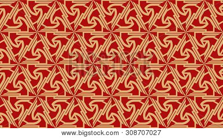 Pattern With Abstract Illusion Triangles. Vector Seamless Illustration. For Your Business, Presentat