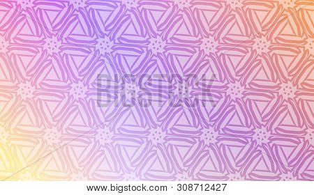 Vector Template With Modern Geometrical Abstract Pattern. Gradient Color.