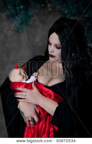 Vampiro mãe e bebê