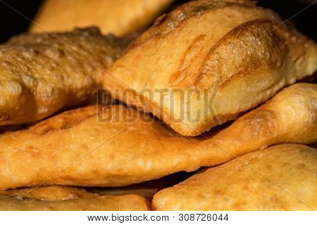 Close Up Traditional Caucasian Buns Lakuma On Plate