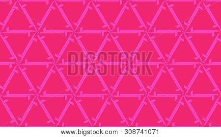 Design Pattern With Abstract Modern Ornament. Triangles Style. Vector Seamless Illustration