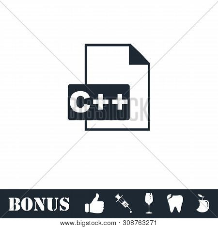 C File Icon Flat. Vector Illustration Symbol And Bonus Pictogram