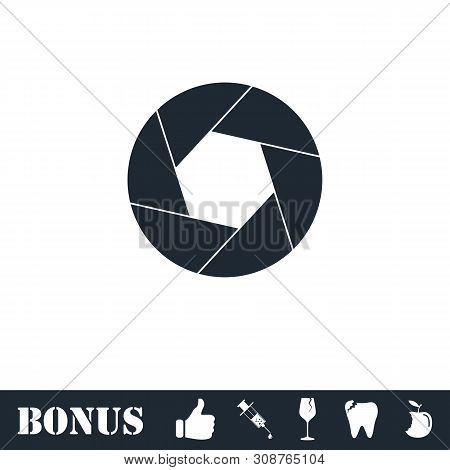 Diaphragm Icon Flat. Vector Illustration Symbol And Bonus Pictogram