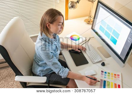 Artist Creative Designer.web Development.work With Color.flane Illustrator Graphic Skill Concept