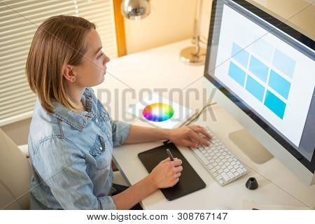 Artist Creative Designer.web Development.work With Color.flane Illustrator Graphic Skill Concept