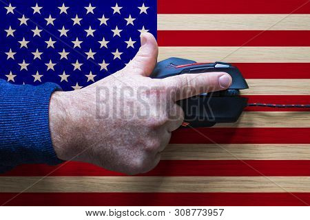 Photo Manipulated Idea For Cyber Attacks On The United States Of America.