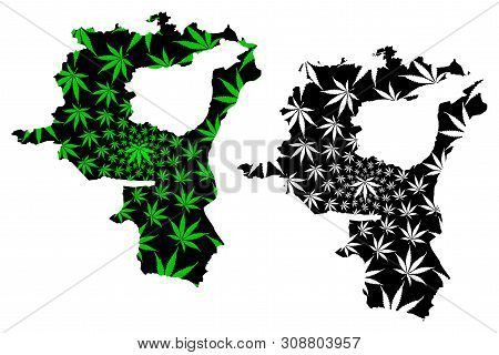 St. Gallen (cantons Of Switzerland, Swiss Cantons, Swiss Confederation) Map Is Designed Cannabis Lea