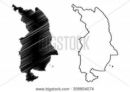 Northern Region Malawi (republic Of Malawi, Regions Of Malawi, Administrative Divisions) Map Vector 