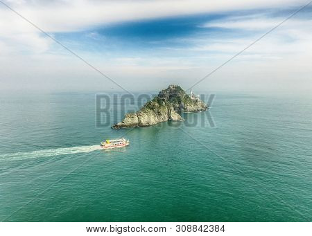 Aerial View Of Oryukdo Lighthouse, Busan, South Korea, Asia