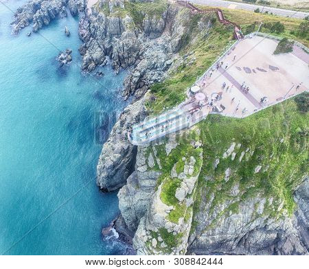 Aerial View Of Oryukdo Skywalk, Busan, South Korea, Asia