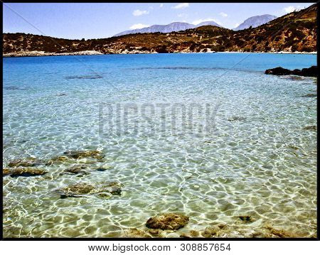 Amazing Beach In Kedrodasos Chania Greece Background Wallpaper Fine Quality