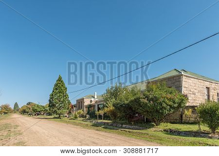 Paul Roux, South Africa, May 1, 2019: A Street Scene, With The Rosenhof Lodge, In Paul Roux, A Small