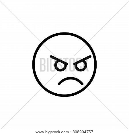 Angry Emoji Outline Icon. Signs And Symbols Can Be Used For Web, Logo, Mobile App, Ui, Ux
