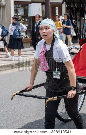 Rickshaw In Kyoto