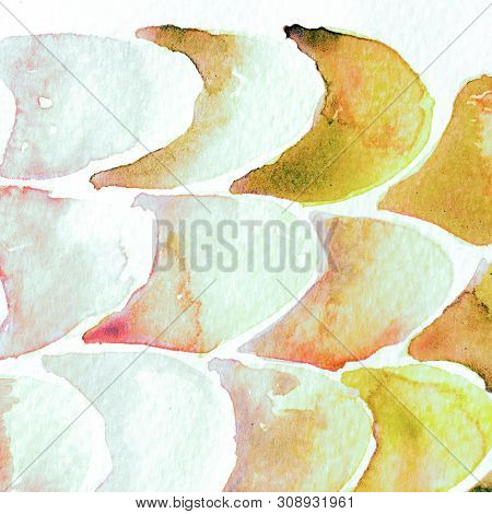 Seafoam Green Snake Design. Watercolor Hand Drawn Python Print.  Cobra Skin Exotic Texture. Geometri