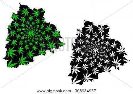 Telangana (states And Union Territories Of India, Federated States, Republic Of India) Map Is Design