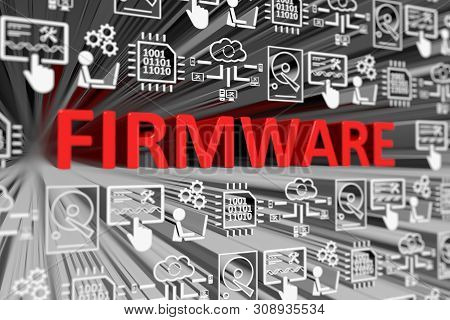 Firmware Concept Blurred Background 3d Render Illustration