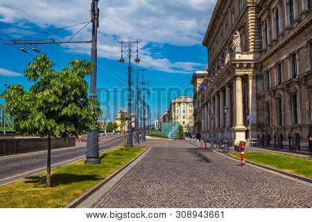 Budapest/hungary- May 8, 2018: Part View Of Corvinus University Of Budapest - Beautiful Historic Bui